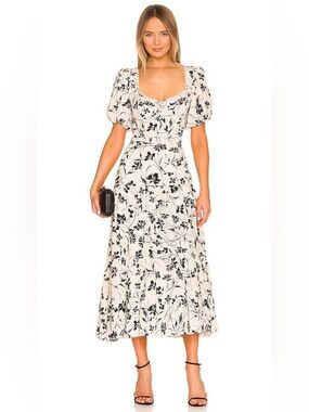 ASTR the Label Cream & Black Cottagecore Maxi